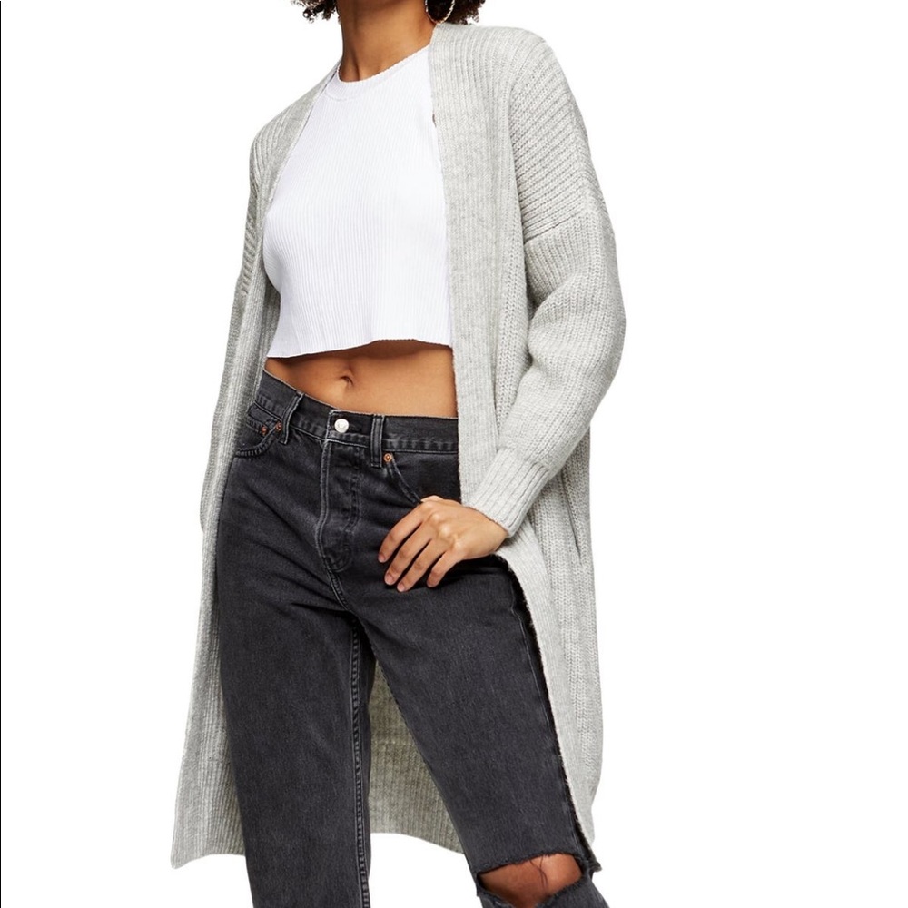 Topshop Grey Cardigan
